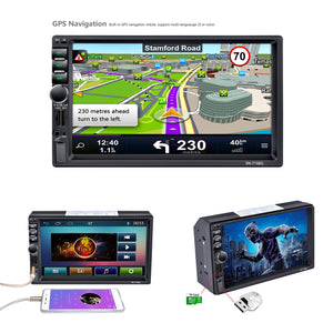 LSLYA Auto Radio Dual 2 Din Car Stereo Schermo Bluetooth 7 black - Ilgrandebazar