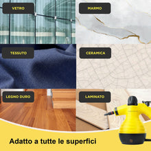 Carica l'immagine nel visualizzatore di Gallery, Comforday Pistola a Vapore in Alluminio 9 Accessori per Rimuovere le Macchi da Pavimena, Moquette, Tende, Seggiolini Auto, Cucina, Cimici, Bagni e Altro