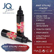 Carica l'immagine nel visualizzatore di Gallery, JoyQube Polvere Volumizzante Capelli Uomo Professionale tenuta forte look perfetto per capelli diradati dona volume e consistenza non unge modella Made in Italy 15gr HAIR POWDER