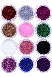 NYK1 | Set di 12 pot Glitter per unghie | Prodotto nail art alta... - Ilgrandebazar