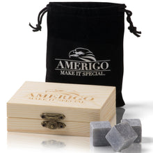 Carica l&#39;immagine nel visualizzatore di Gallery, Premium Whisky Stones Set di Regalo da Amerigo - Annacquare il tuo whisky?...