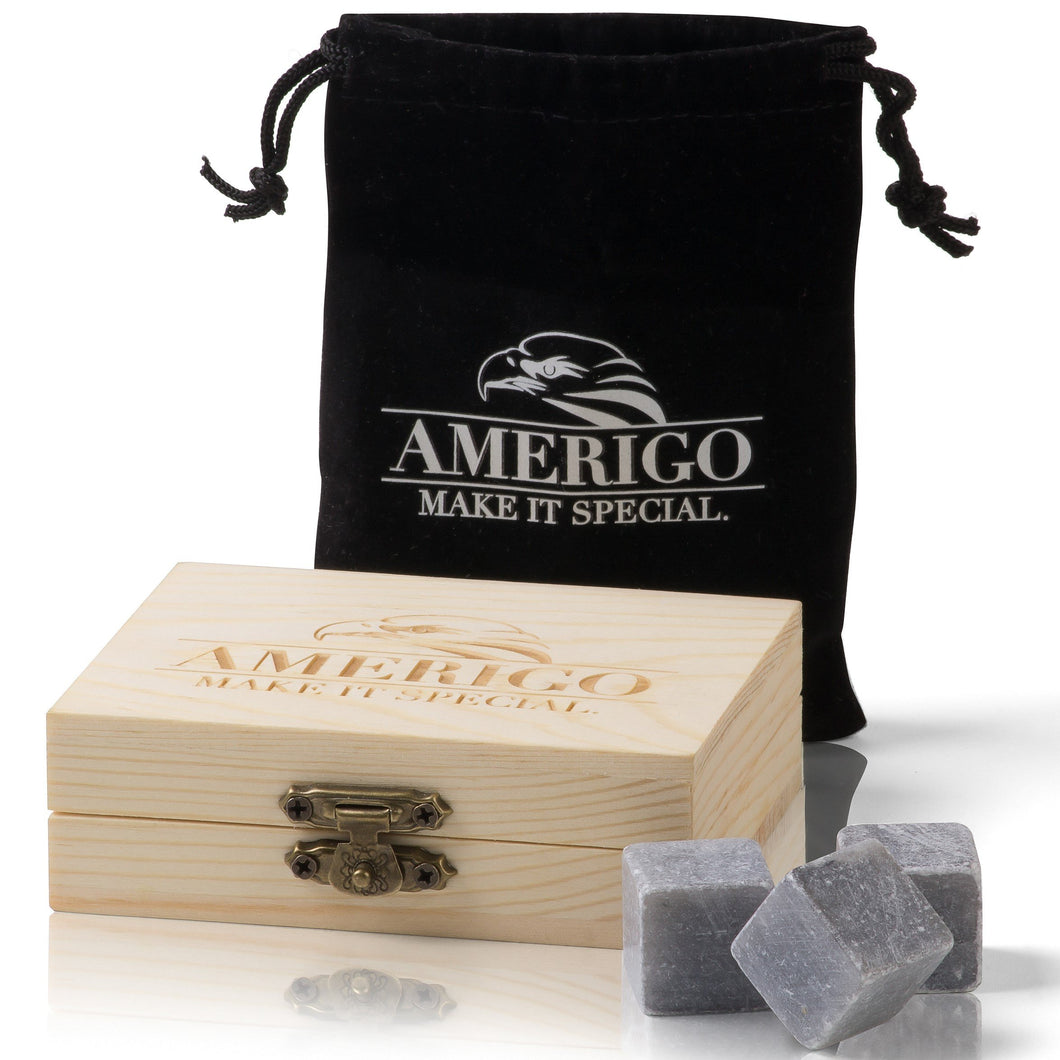 Premium Whisky Stones Set di Regalo da Amerigo - Annacquare il tuo whisky?...