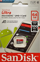 Carica l&#39;immagine nel visualizzatore di Gallery, SanDisk Ultra Scheda di Memoria MicroSDXC da 64 GB e 64 GB, Grigio, Rosso