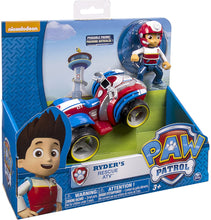 Carica l&#39;immagine nel visualizzatore di Gallery, Playset Veicolo RYDER con personaggio da PAW PATROL Quad Rescue ATV Originale SPIN MASTER