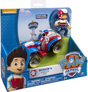 Playset Veicolo RYDER con personaggio da PAW PATROL Quad Rescue ATV Originale SPIN MASTER