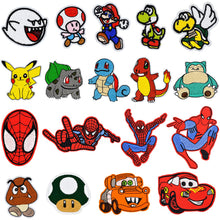 Carica l&#39;immagine nel visualizzatore di Gallery, 18 Pezzi Toppe Termoadesive Bambini Adulti Toppe per Vestiti con Super Mario Spiderman Toppa Termoadesiva per Tessuti per Pantaloni Zaini Giacche