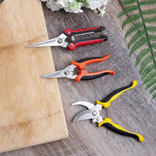 Carica l'immagine nel visualizzatore di Gallery, Wodasi Cesoie da Potatura, 3 Pezzi Forbici Potatura Professionali, Forbice Giardino, Forbice da potatura Multiuso Lama Curva Forbici da Fiori per Giardino, Cesoie per Giardinaggio con Acciaio Inox