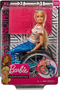 Barbie Fashionistas, Bambola in Sedia a Rotelle, Giocattolo per Bambini 3+ Anni, GGL22