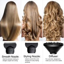 Carica l'immagine nel visualizzatore di Gallery, Fezax Asciugacapelli Ionico Professionale 2000W per Asciugatura Rapida, Potente Phon per Capelli con 2 Velocità e 3 Impostazione della Temperatura, Pulsante Caldo/Freddo