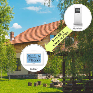 Oritronic Stazione Meteo, Indoor Outdoor Monitor Temperatura Bianco
