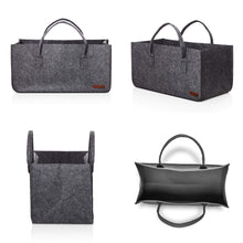 Carica l&#39;immagine nel visualizzatore di Gallery, Lumaland cesta da camino, Borsa di rettangolare 50 x 25 x 25 cm, Grigio Scuro - Ilgrandebazar