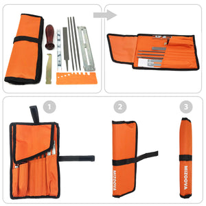 MIZOOVA Affilatore per Motosega Kit Professionale 10 Pezzi Affilatura... - Ilgrandebazar