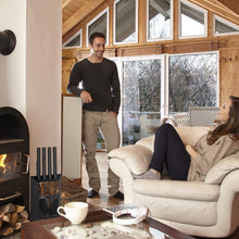 Carica l&#39;immagine nel visualizzatore di Gallery, Relaxdays, Nero Accessori da Camino, 5 Pezzi, con 61 x 28,5 x 16 cm,