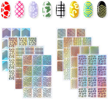 Carica l&#39;immagine nel visualizzatore di Gallery, 288 Pezzi Unghie Sticker Adesivi Vinile Stencil Nail Art Decorazione Set Nail Art Design Adesivi Punte Decalcomanie, 24 Fogli