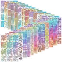 Carica l&#39;immagine nel visualizzatore di Gallery, 288 Pezzi Unghie Sticker Adesivi Vinile Stencil Nail Art Decorazione Set Nail Art Design Adesivi Punte Decalcomanie, 24 Fogli