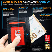 Carica l&#39;immagine nel visualizzatore di Gallery, Portafoglio Uomo Piccolo Sottile - Mini Porta Carte Credito Pelle con... - Ilgrandebazar