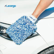 Carica l'immagine nel visualizzatore di Gallery, LICARGO Guanto Lavaggio Auto Premium Microfibra Assorbente - Guanto per Auto e Cerchioni impeccabili, per Pulire e preparare l'auto - Migliaia di Clienti entusiasti (Blu)