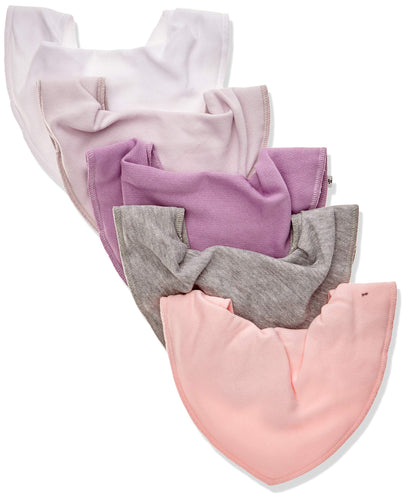 pippi Halstücher 5er Pack Baby Lätzchen Dreieckstücher Bandana, Rosa (Rose...