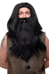 Wig Me Up - Parrucca E Barba, Intrecciata, Da Uomo, Carnevale,Barbaro,... - Ilgrandebazar