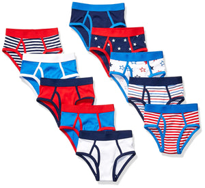 Amazon Essentials 10-Pack Underwear Brief, Sharks And Stripes, Medium - Ilgrandebazar