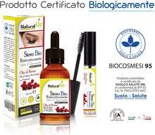 Carica l&#39;immagine nel visualizzatore di Gallery, Siero Ciglia e Sopracciglia BIOLOGICO, Olio di Ricino per Ciglia e Sopracciglia Arricchito con Olio di Argan, Olio Jojoba e Vitamina E. 30 ml di Siero per Ciglia e Sopracciglia Perfette. MADE IN ITALY