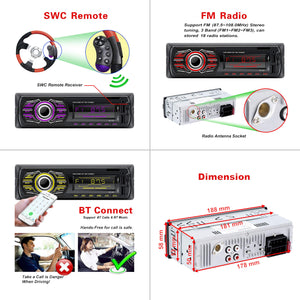 X-REAKO Autoradio Bluetooth Stereo da auto Radio Supporto Lettore MP3...