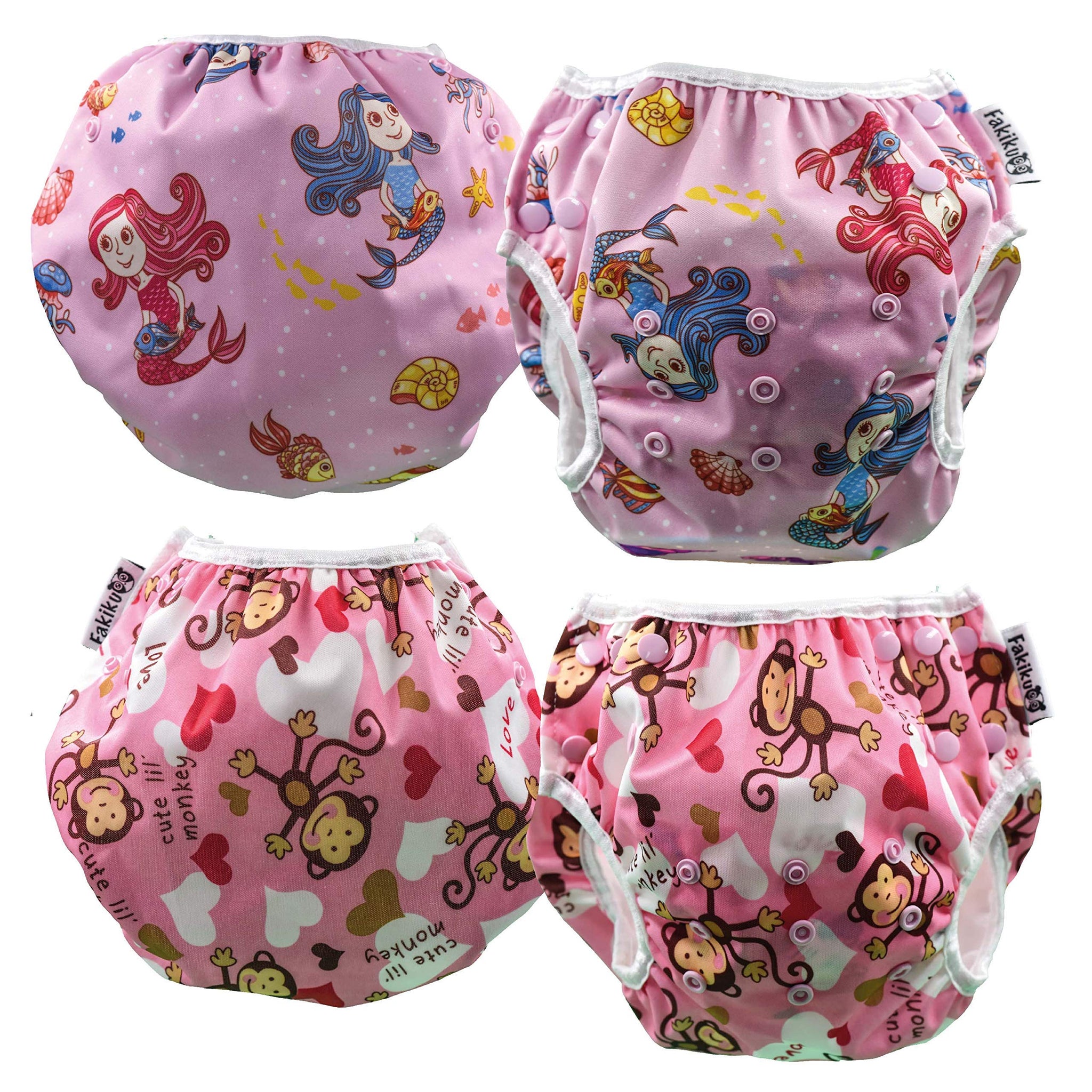 Pannolini Da Bagno Riutilizzabili Per Bambini - Confezione Da 2, Motivi Squamosi - Foto 3