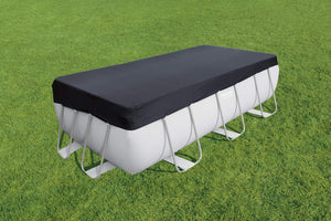 bestway- Flowclear PVC-Abdeckplane 396x185 cm, Grau, für Power Multicolore