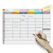 Carica l&#39;immagine nel visualizzatore di Gallery, IMUMI Planner settimanale da tavolo - fori per archiviazione in raccoglitore... - Ilgrandebazar