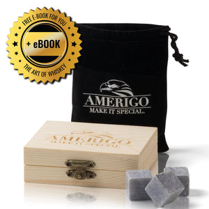 Premium Whisky Stones Set di Regalo da Amerigo - Annacquare il tuo whisky?...