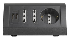 Carica l&#39;immagine nel visualizzatore di Gallery, BTicino S3711GU Multipresa da Scrivania con Presa USB, 1.5A, Grigio Antracite - Ilgrandebazar