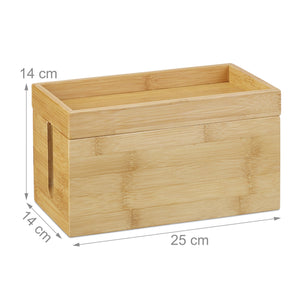 Relaxdays Portaoggetti Ricarica Multipla, 14 x 25,5 x 14 cm, Naturale