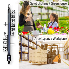 Carica l&#39;immagine nel visualizzatore di Gallery, Lantelme - Termometro in metallo, 18 cm, per interni ed esterni, Nero