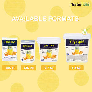 NortemBio Acido Citrico 5,2 Kg. La Migliore Qualità Alimentare. Input... - Ilgrandebazar