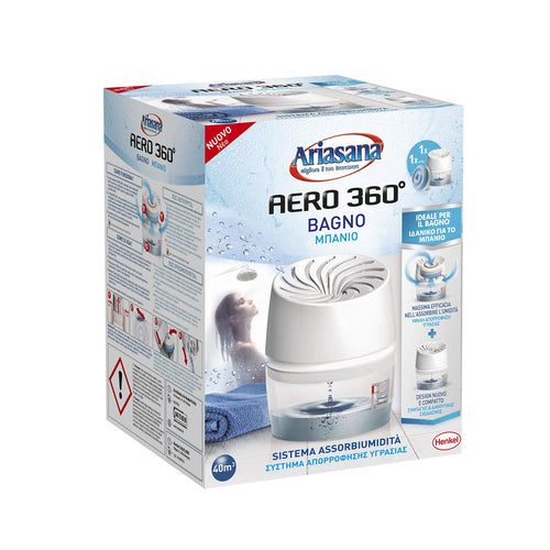 Ariasana Aero 360° Bagno Kit assorbiumidità, Deumidificatore bagno con...