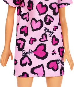 Barbie- Bambola Bionda con Abito Rosa con Cuoricini e Scarpe Giocattolo per Bambini 3+ Anni, Multicolore, GHW45