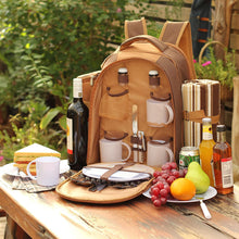 Carica l&#39;immagine nel visualizzatore di Gallery, Apollowalker, zaino da picnic, borsa termica con posate, coperta e altri accessori, per 4 persone