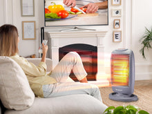 Carica l'immagine nel visualizzatore di Gallery, BEPER P203PAN010 Stufa Alogena Oscillante, 1200W, Basso Consumo Energetico, Silenziosa, Protezione termica, Grigia