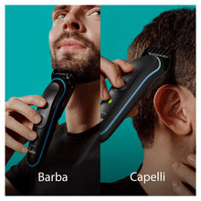 Carica l&#39;immagine nel visualizzatore di Gallery, Braun Regolabarba Tagliacapelli Uomo, Rasoio Elettrico Barba e Capelli, 10-In-1 Styling Kit Per Barba, Capelli, Corpo, Naso e Orecchie, 100 Minuti Di Utilizzo Senza Fili, Idea Regalo, MGK5445