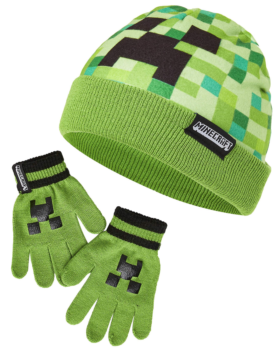 Minecraft Set Invernale Bambino Cappello Guanti Caldo e Comodo, Beanie e... - Ilgrandebazar