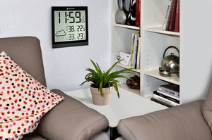 Bresser Orologio da Parete Meteorologico Temeotrend JC LCD Nero - Ilgrandebazar