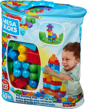 Carica l'immagine nel visualizzatore di Gallery, Mega- Sacca Ecologica Blocchi da Costruzione, Giocattolo per Bambini 1+ Anni, Multicolore, 60 Pezzi, DCH55