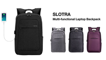 Carica l'immagine nel visualizzatore di Gallery, SLOTRA Zaino per Laptop da 15-15,6 Pollici con Porta di Ricarica USB Viola