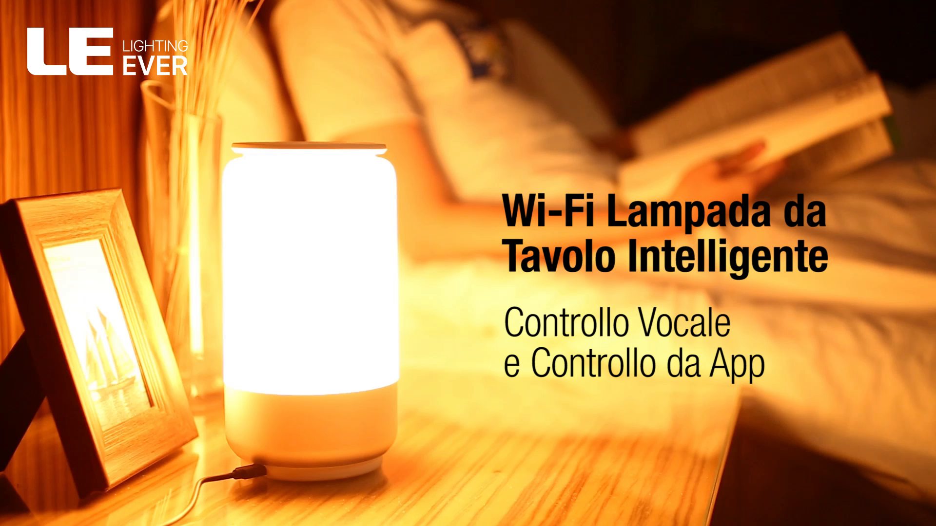 LE Luce Notturna LED Alexa, Lampada da Comodino WiFi Sensore Touch, –