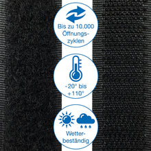 Carica l&#39;immagine nel visualizzatore di Gallery, iLP Velcro Adesivo - 10m x 20mm - Negro - Aderenza Forte, 10m, negro - Ilgrandebazar