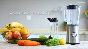 Aigostar Baron – Frullatore portatile 2 in 1 per frutta e verdura. 350W e...
