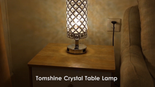 Carica l&#39;immagine nel visualizzatore di Gallery, Lampada da comodino in cristallo,Tomshine Tavolo Cristallo con... - Ilgrandebazar