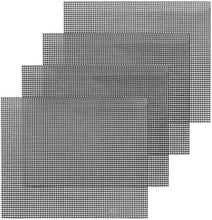 Carica l'immagine nel visualizzatore di Gallery, GWHOLE Set di 4 BBQ Grill Mesh Tappetino Antiaderente BBQ Griglia Rete Tappetini Teflon Grigliare Antiaderente Pesce Verdure Smoker Tappetini per Grill, 33 x 40 cm