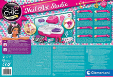 Carica l&#39;immagine nel visualizzatore di Gallery, Clementoni - 15174 - Crazy Chic - Nail Art Studio - atelier unghie con smalti - set per unghie bambina 6 anni, Rosa, bianco, viola Superstar Nail Art