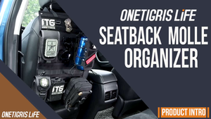OneTigris - Organizer tattico per schienale auto, Versione aggiornata nera.